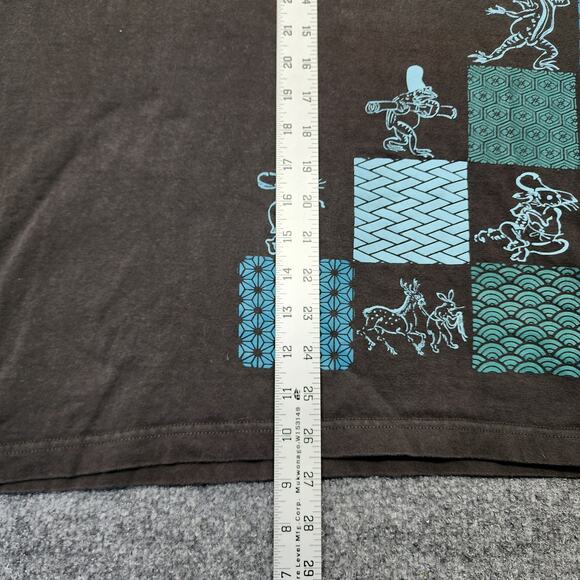 Japanese Brand Kurashikiya Japan Animals All Over Print Black Size XL Hare Toad - Picture 5 of 9